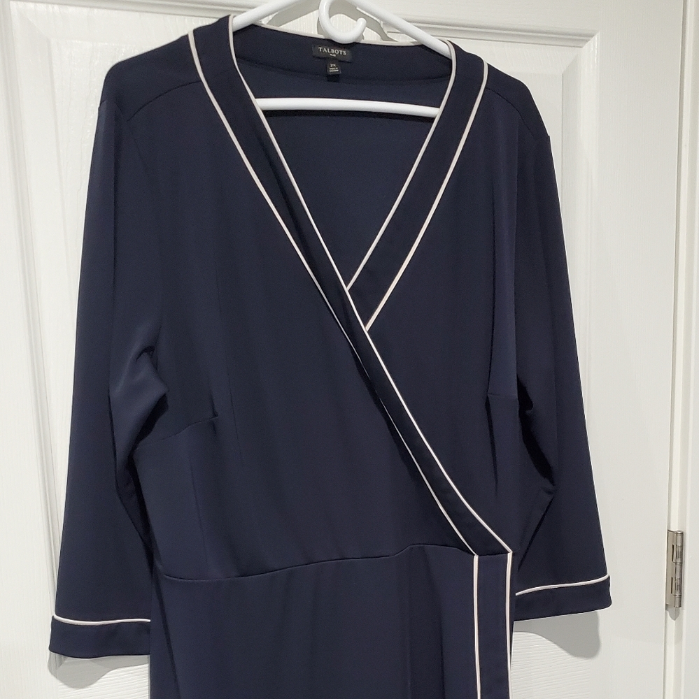 Talbots Faux Wrap Dress Size 2X